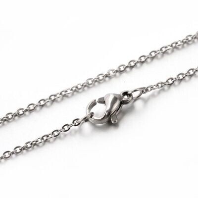 Stainless Steel Finished Cable Chain, 17.5"