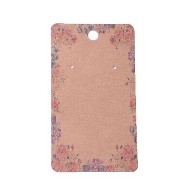 20 x Earring Display Cards, Floral Frame, 90x50mm