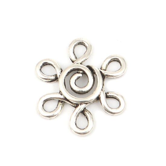 Antique Silver Spiral Connector 2, 21x18mm Antique Silver Spiral Connector 2, 21x18mm