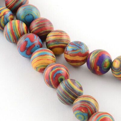 Dyed Synthetic Gemstone Beads, 8mm, 1 Strand