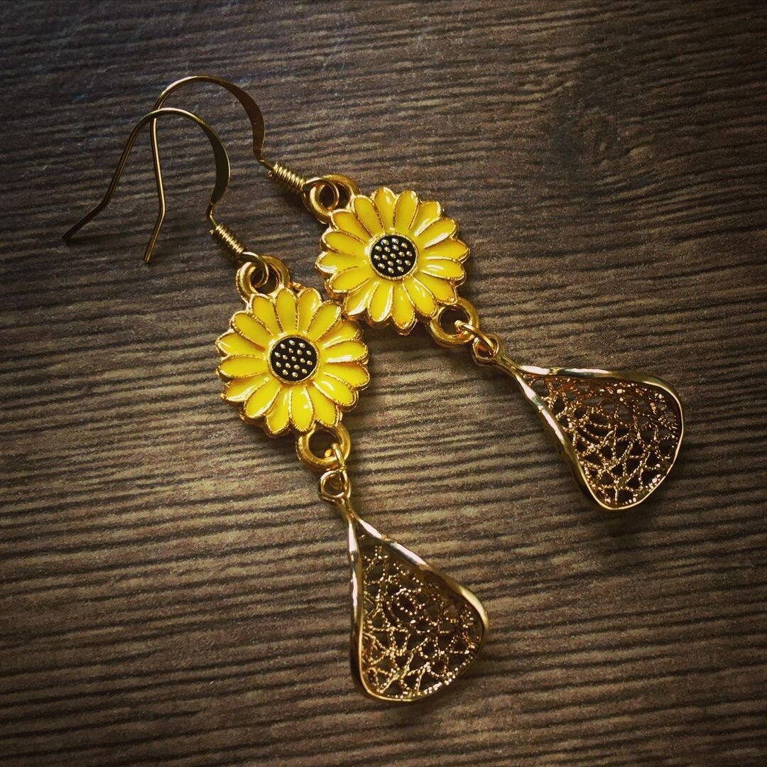 Sunflower Earrings x 2 Kit