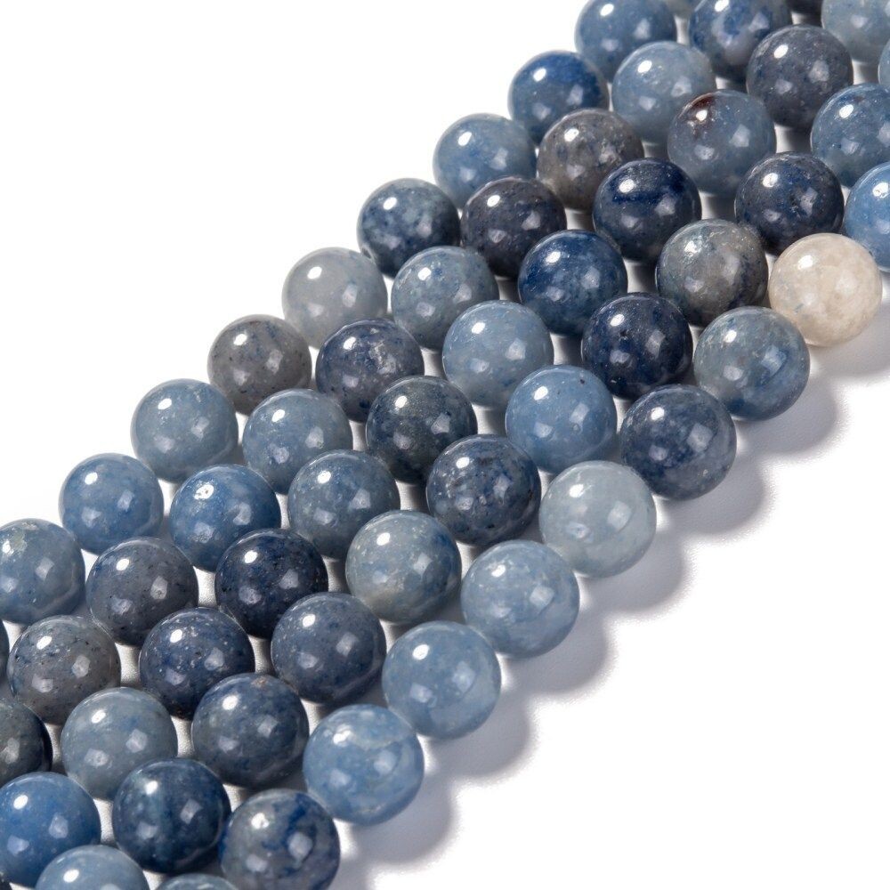 Natural Blue Aventurine Beads, 8mm, 1 Strand