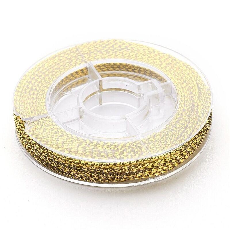 Gold Metallic Cord, 0.6mm, 10m