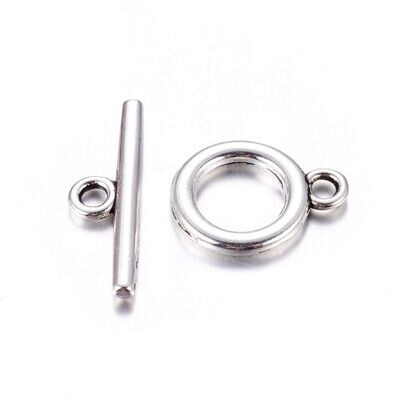 10 x Silver Plated Toggle Clasps