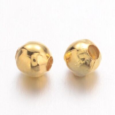 5mm Gold Plated Beads, 20g