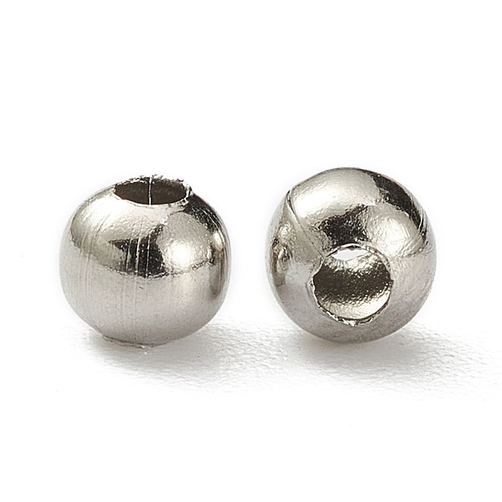 50 x Stainless Steel Beads, 8mm