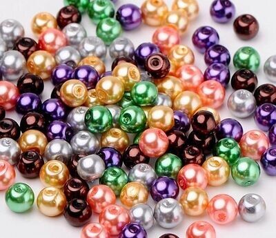 Mixed Glass Pearls