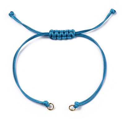 Waxed Cord Bracelet in Turquoise for Connectors