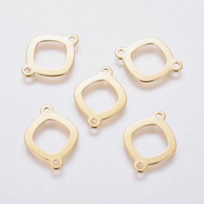 5 x Stainless Steel Gold Connectors, 19x14mm