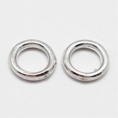 50 x Antique Silver Plated Closed Jump Rings, 7x1mm