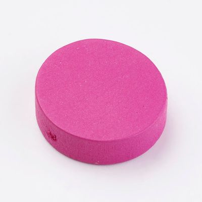 20 x Wooden Beads, 20x6mm, Fuchsia Pink
