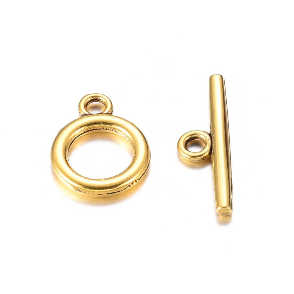 10 x Gold Plated Toggle Clasps