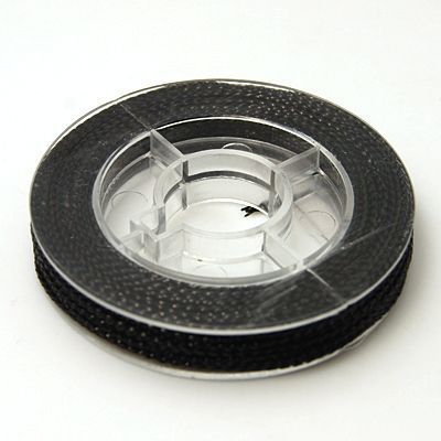 Black Metallic Cord, 0.6mm, 10m