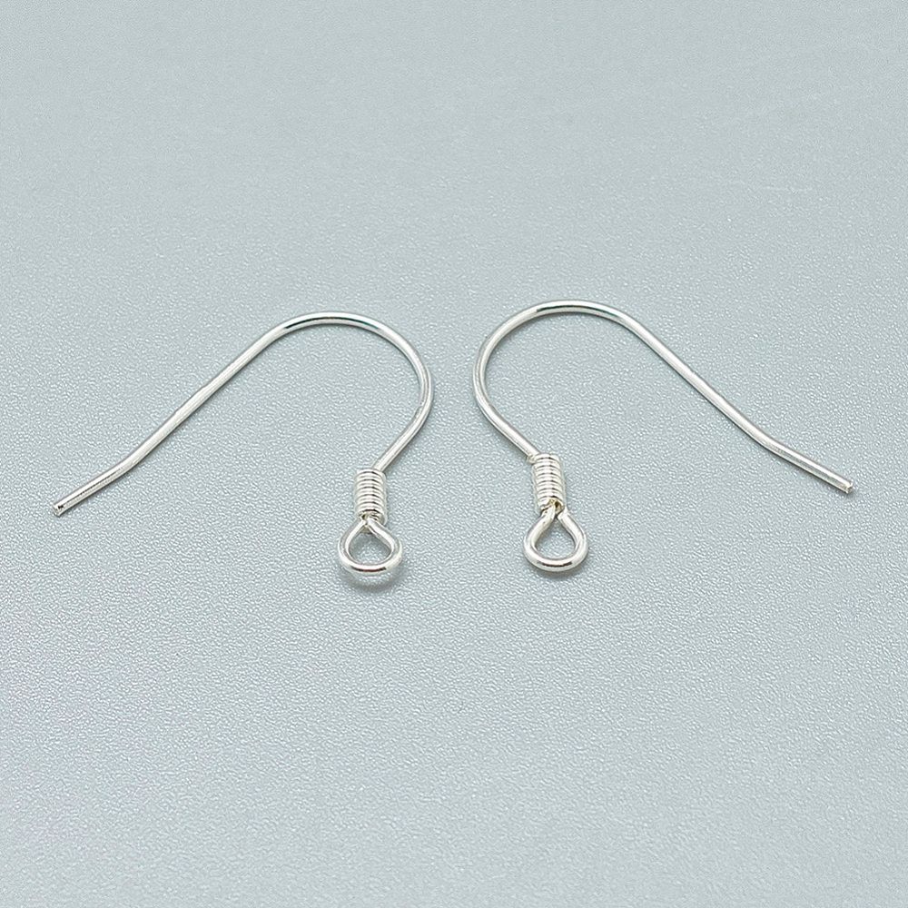 Sterling Silver Ear Hooks, 1 Pair