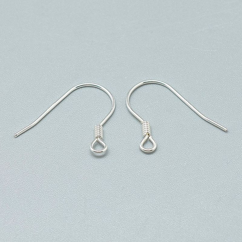 Sterling Silver Ear Hooks, 1 Pair