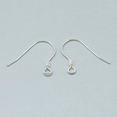 Sterling Silver Ear Hooks, 1 Pair