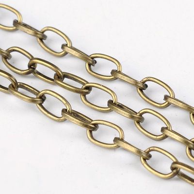Antique Bronze Cable Chain 6.5x4mm, sold per 1 metre