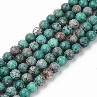 Natural American Turquoise Beads, 6mm, 1 Strand