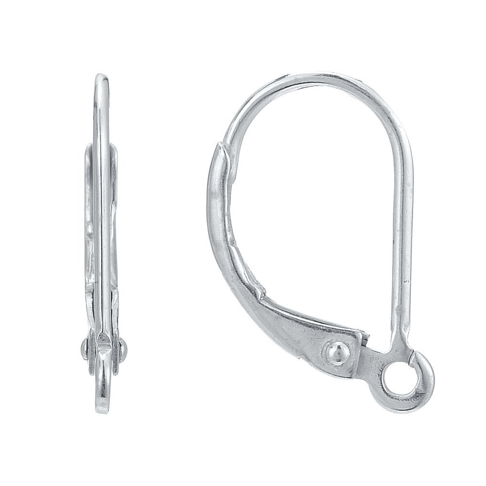 Sterling Silver Leverback Earring Findings, 1 Pair