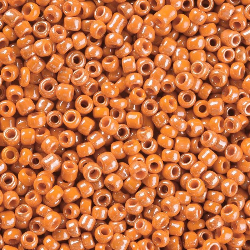 Seed Beads in Orange, Size 8, 3mm