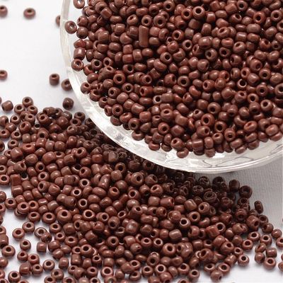 Seed Beads in Chocolate Brown, Size 15, Approx. 1.5mm