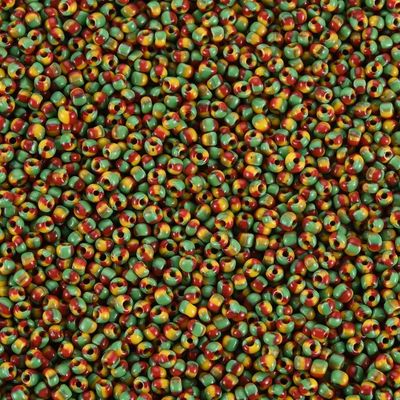 Seed Beads in Striped Colours, Size 12, Approx. 2mm