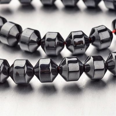 Electroplated Synthetic Hematite Beads, Hematite, 6mm, 1 Strand