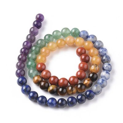 Chakra Beads Strand, 6mm