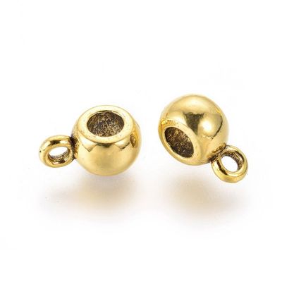 20 x Gold Plated Hanger Bail Tubes, 9x6x4mm