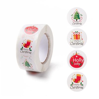 Christmas Stickers, 25mm, 500 per Roll
