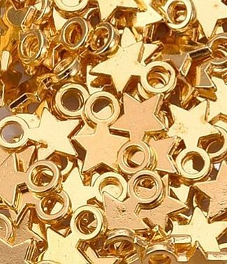 Gold Star Charm, 10x8mm