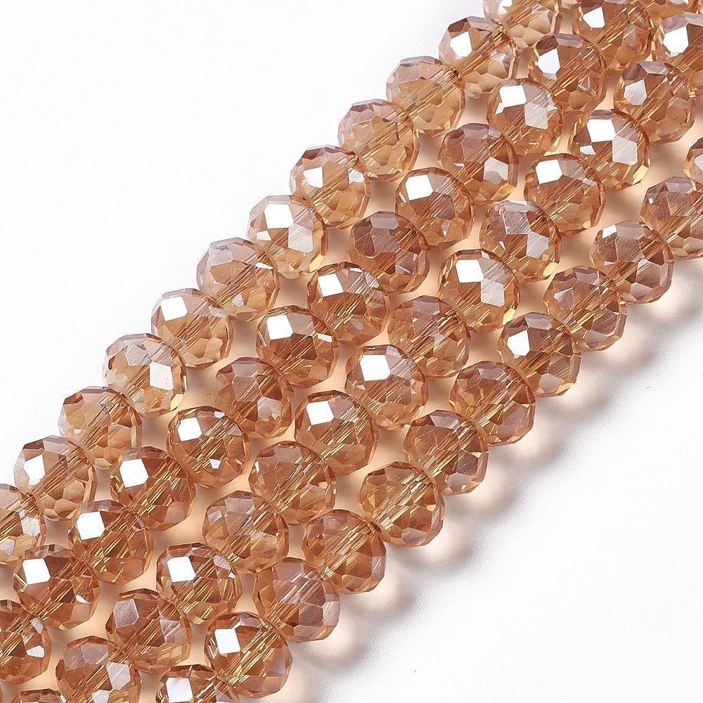 10x7mm Faceted Crystal Rondelles in Topaz