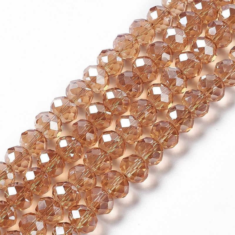 10x7mm Faceted Crystal Rondelles in Topaz