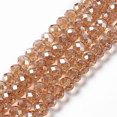 10x7mm Faceted Crystal Rondelles in Topaz