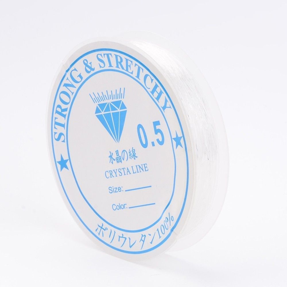 10m x Clear Elastic Cord, 0.5mm