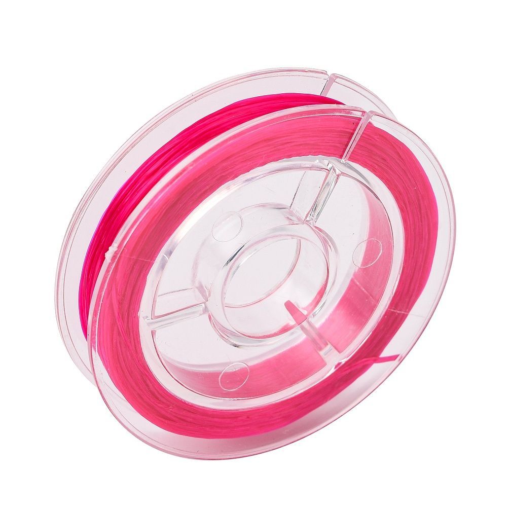 10m x Elastic Thread, 0.8mm, Hot Pink