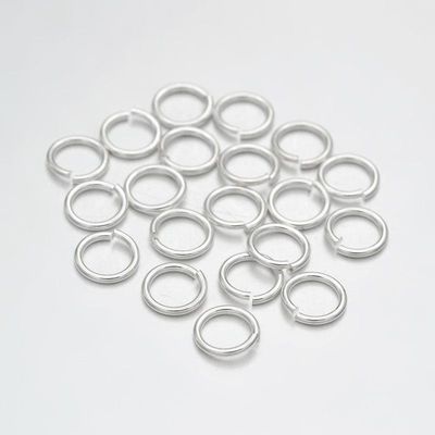 100 x Silver Plated Open Jump Rings, 3mm x 0.6mm