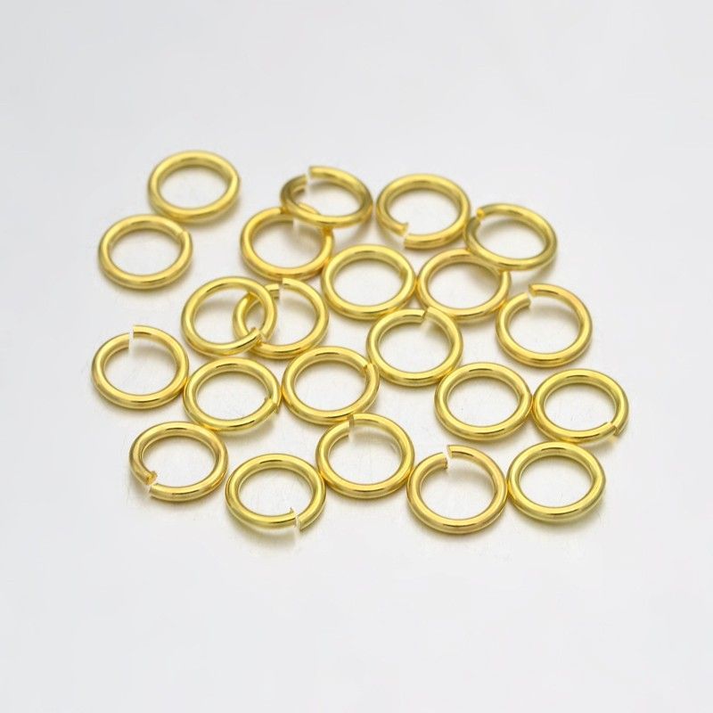 100 x Gold Plated Open Jump Rings, 3mm x 0.6mm