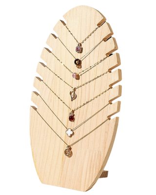 Wooden Multi-Necklace Display, 32x18x9cm