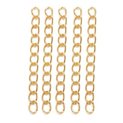 10 x Gold Plated Extension Chains, 50x4mm