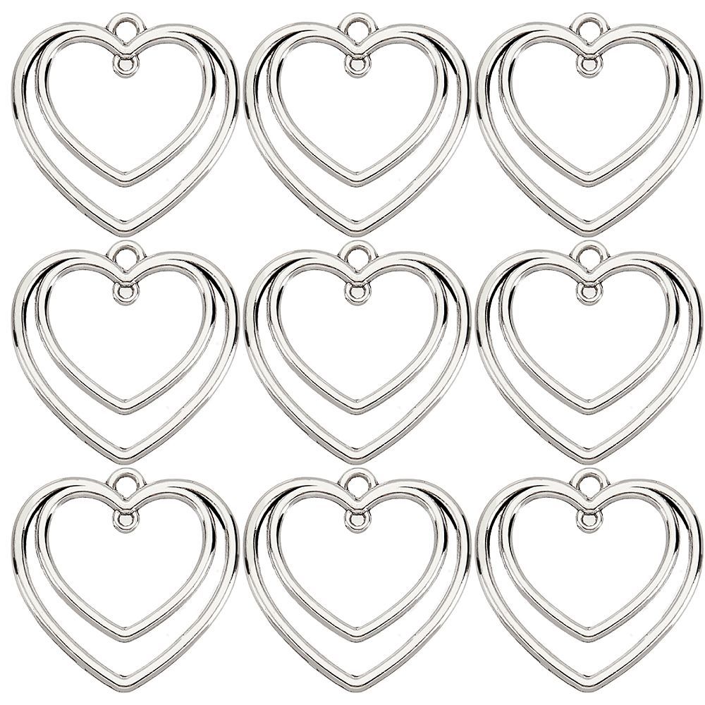 Tibetan Style Heart Pendant, 25mm