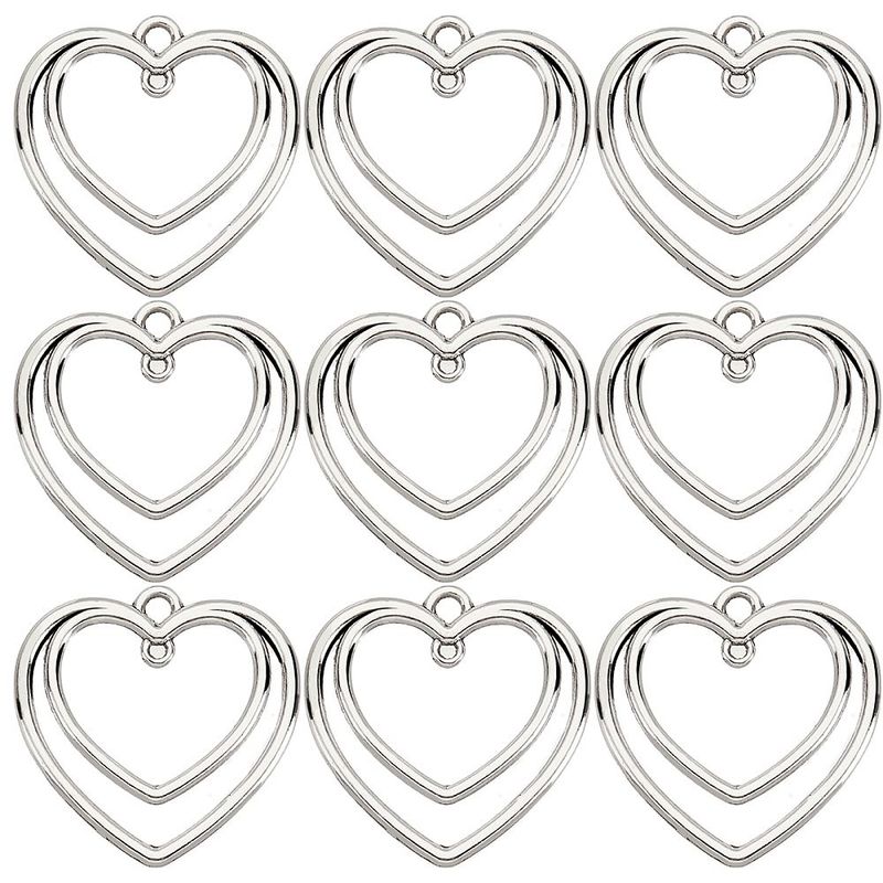 Tibetan Style Heart Pendant, 25mm
