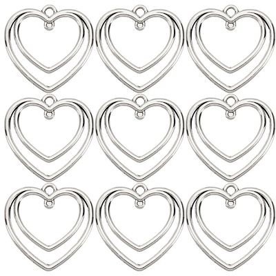 Tibetan Style Heart Pendant, 25mm