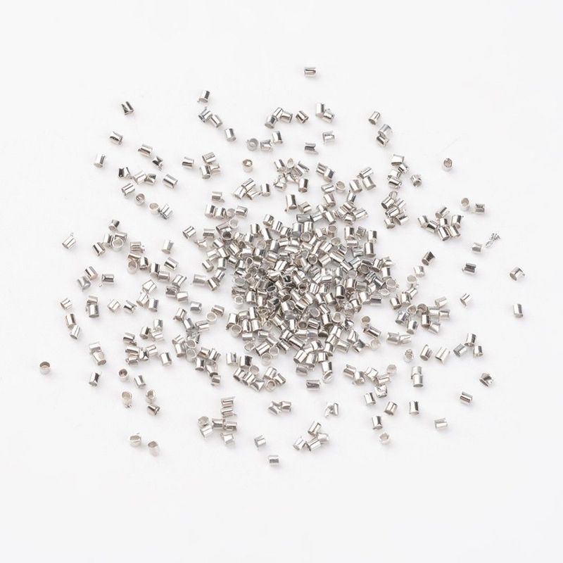 Platinum Plated Crimp Tubes, 2x2mm, 2g