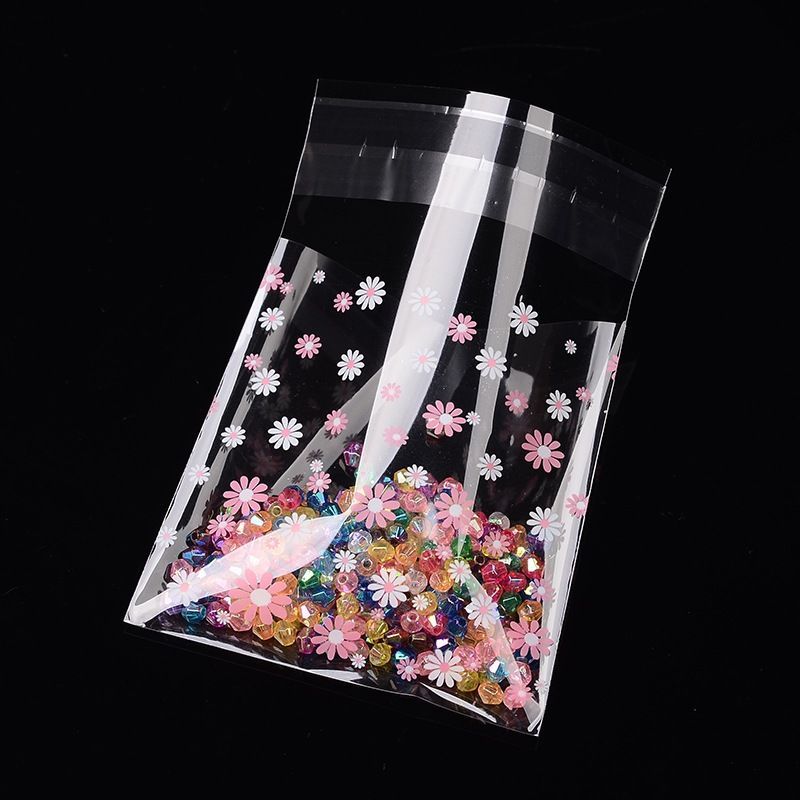 Re-Sealable Packing Bags, Floral Pattern, 10x7mm