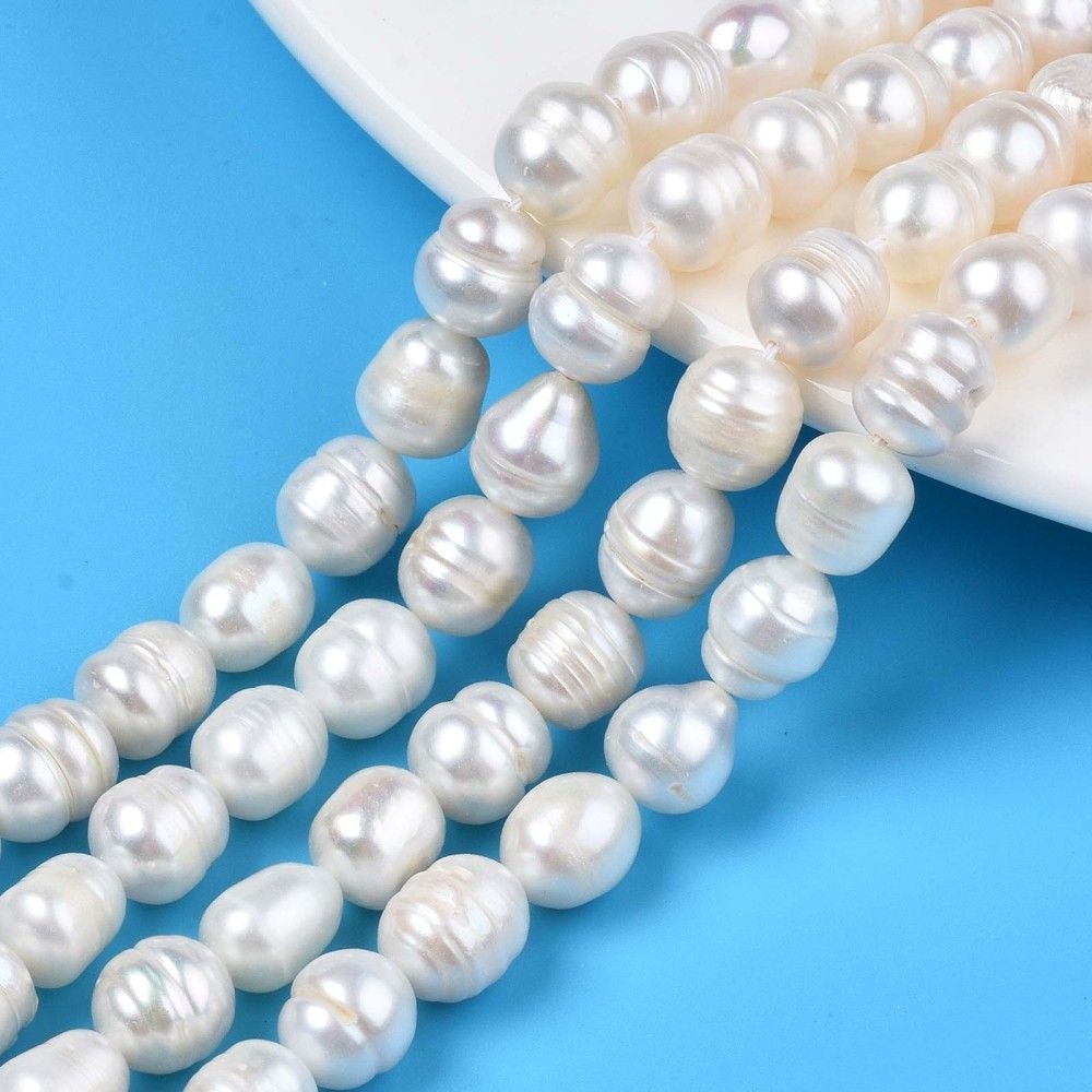 Freshwater Pearls in Ivory, 10x7mm