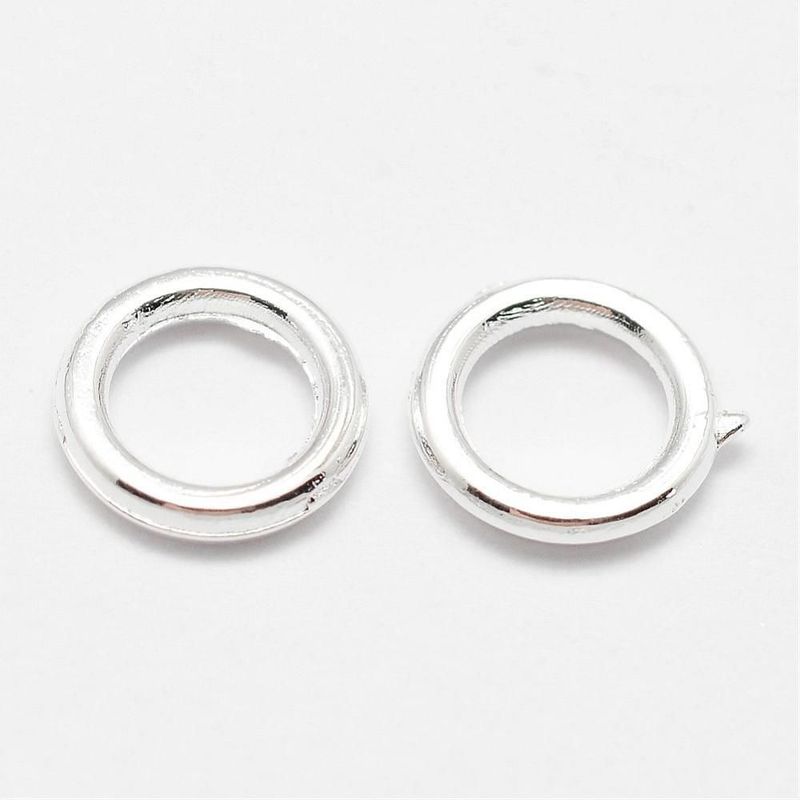 50 x Silver Plated Closed Jump Rings, 7x1mm