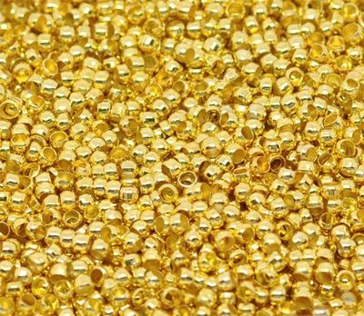 Gold Plated Crimps, 2.5mm, 3g