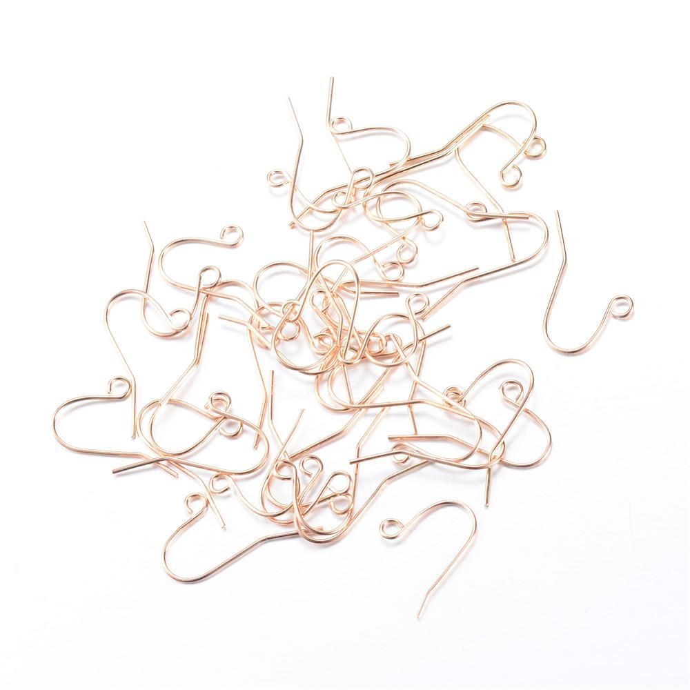 50 x LIGHT Gold Plated Ear Hooks, 19x16mm