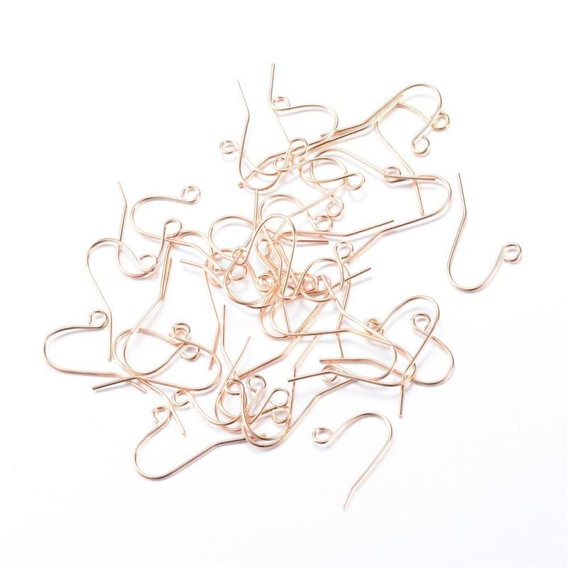 50 x LIGHT Gold Plated Ear Hooks, 19x16mm
